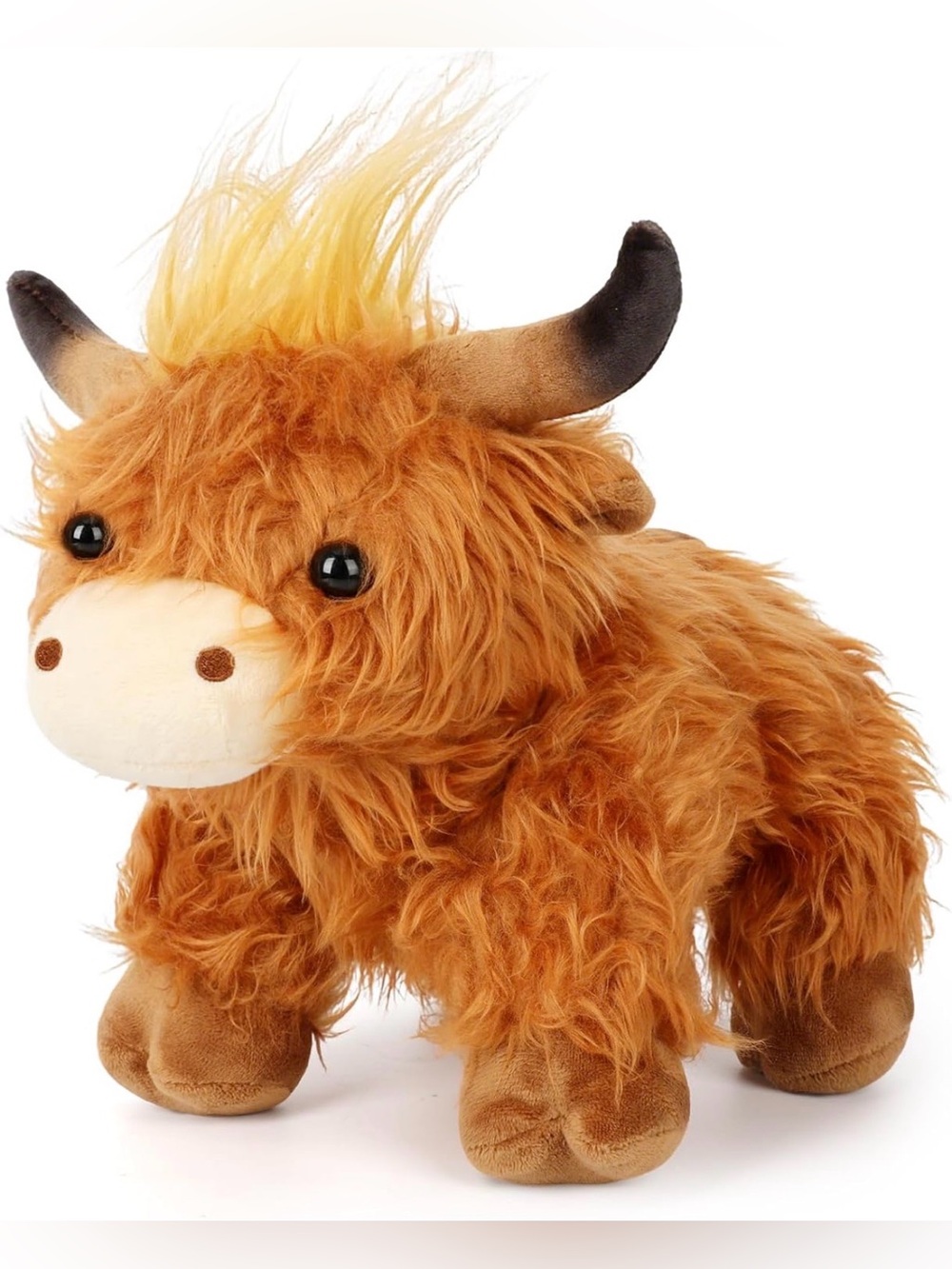 Plush Highland Cow Stuffed Animal Stuffy Plushy Soft Baby Toddler Toy 11.5”